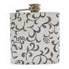 Flasque White Floral 180ml UK Hip Flasks