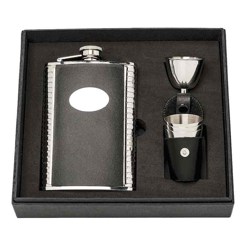 Flasque En Acier Inoxydable OUTDOOR SAXX - 175 Ml, Design Miroir Doré, Avec Boîte Cadeau