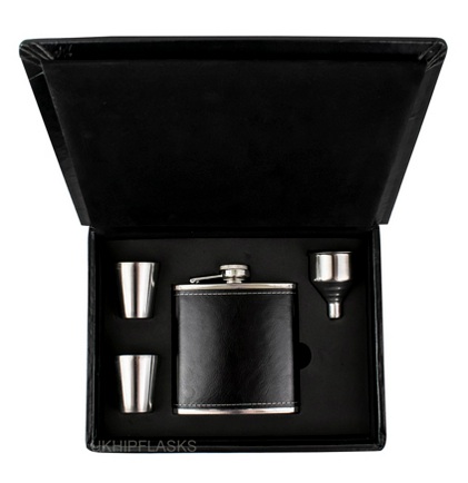 Coffret flasque inoxydable et 4 shooters 