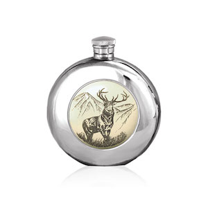 Flasque étain ronde SC125 180ml English Pewter Company