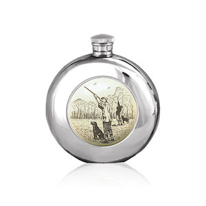 Flasque étain ronde SC185 180ml English Pewter Company