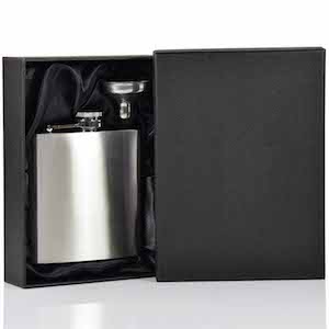 Coffret Flasque inox 112 180ml + Entonnoir UK Hip Flasks