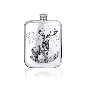 Flasque étain Cerf TSF608 180ml English Pewter Company