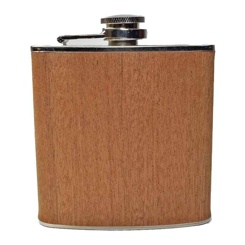 Flasque Alcool Dark Wood 180ml Bois foncé UK Hip Flasks